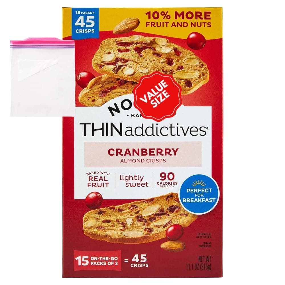Noniis Cranberry Almond Crisps 15 pk. 11.1 oz