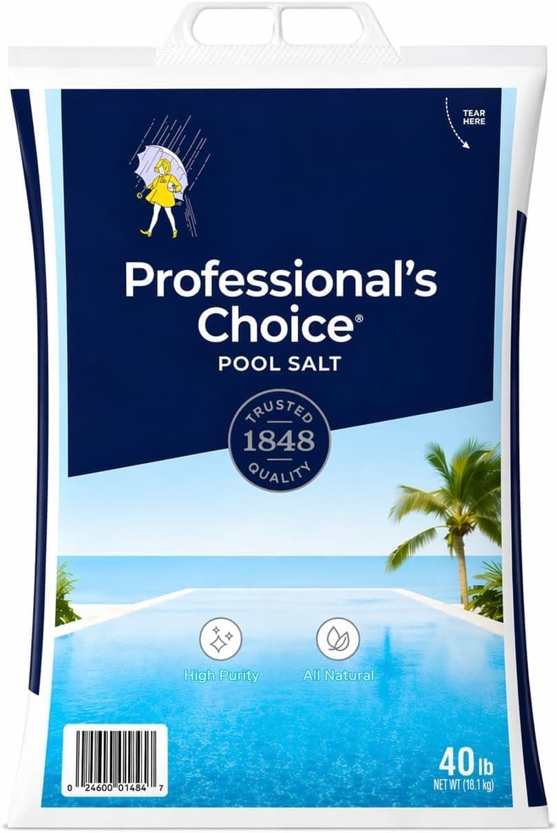 Pool Salt, 40 lb Bag, High Purity All-Natural Salt – 1 Pack