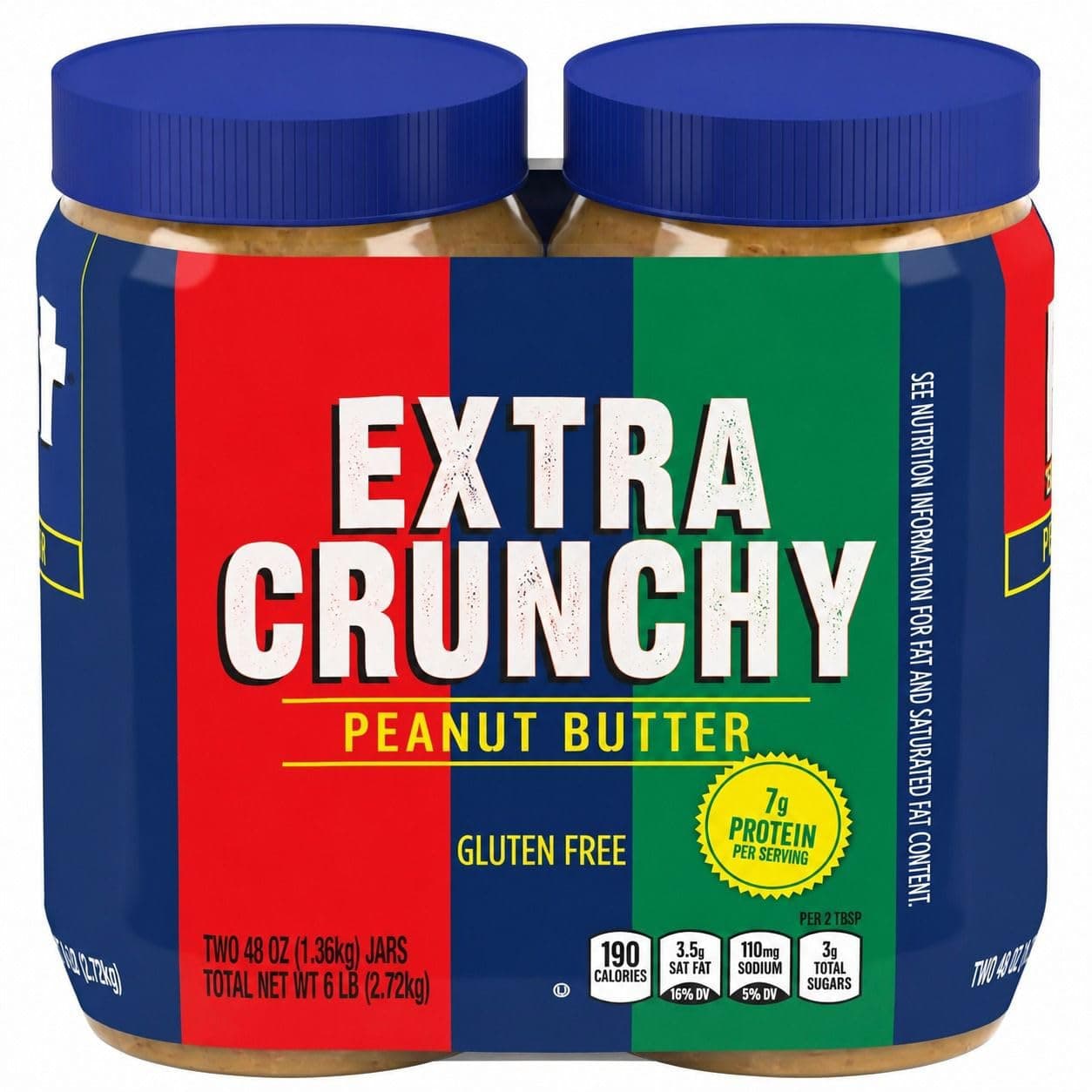 Extra Crunchy Peanut Butter, 48 oz (Pack of 2)