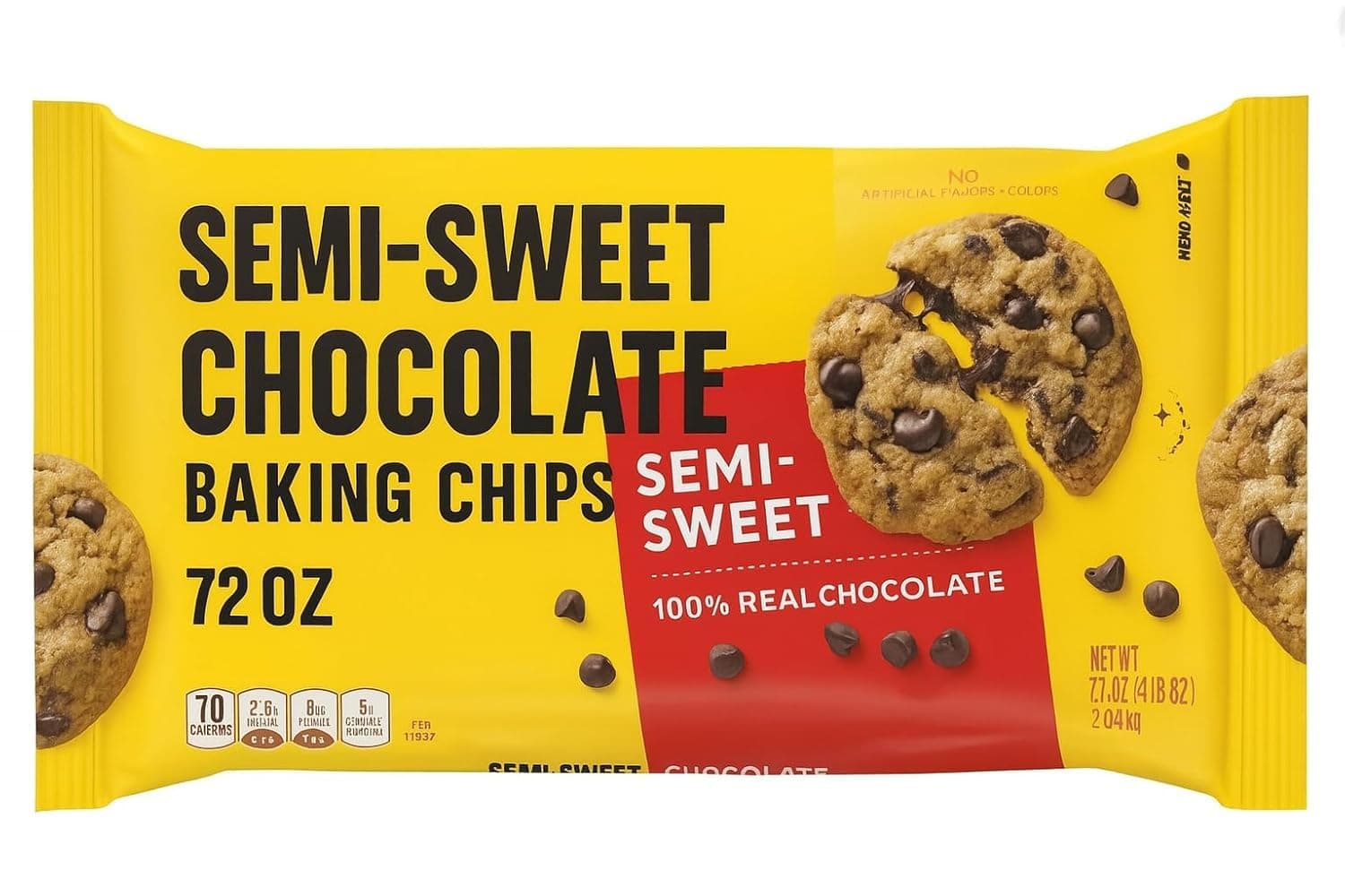 Semi Sweet Chocolate Baking Chips, 72 oz – 1 Pack